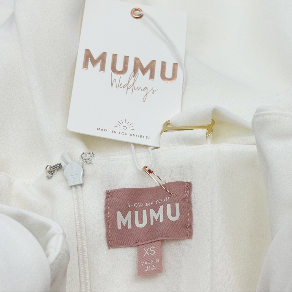 Show Me Your Mumu White Nina Jumpsuit Bridal Reception Rehearsal Extra Small - Picture 8 of 16